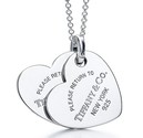 Tiffany return to Tiffany double heart pendant TFNL452